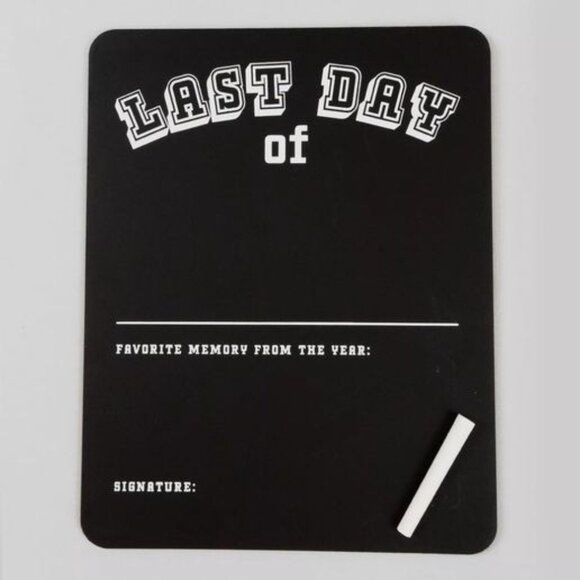 Double-Sided Chalkboard First & Last Day Of School Sign With Chalk - Picture 2 of 4